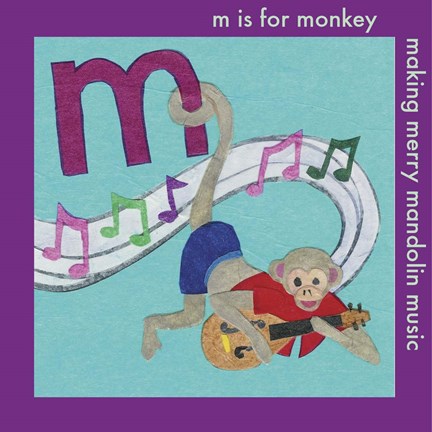 Framed M is For Monkey Print