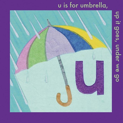 Framed U is For Umbrella Print