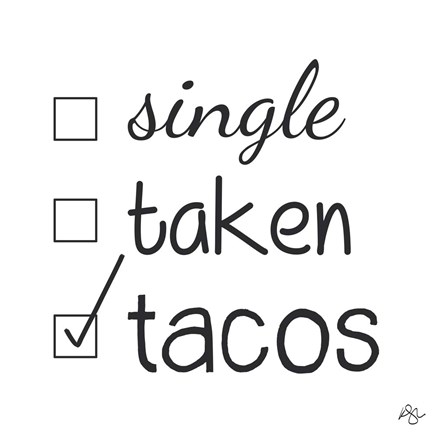 Framed Single Taken Tacos Print