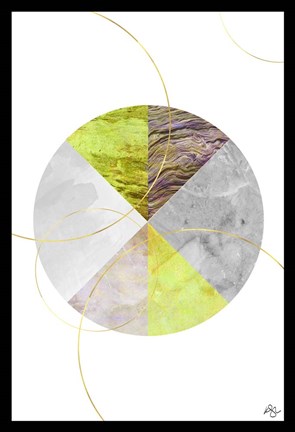 Framed Earth Texture Circles Print