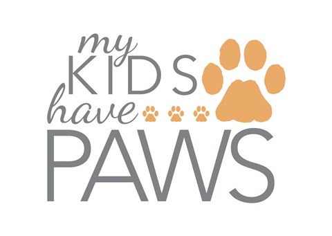 Framed My Kids Have Paws Print