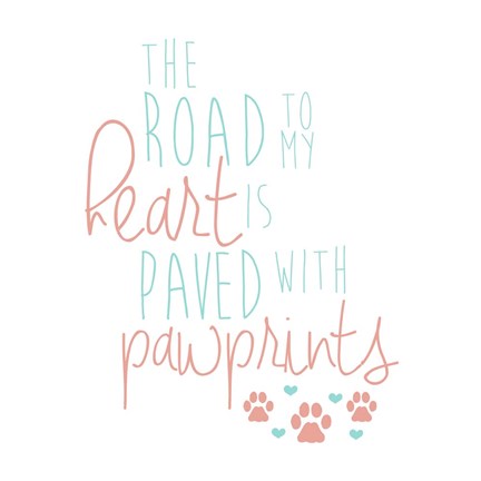 Framed Paved With Pawprints Print
