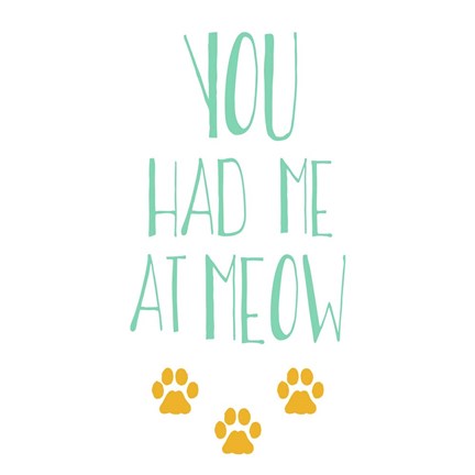 Framed You Had Me At Meow Print