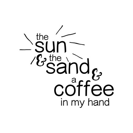 Framed Sun Sand And Coffee Print