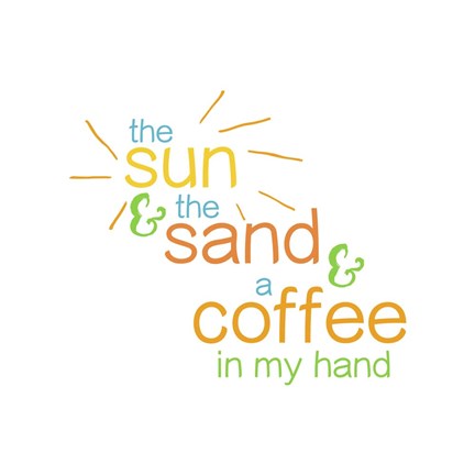 Framed Sun Sand And Coffee - Color Print