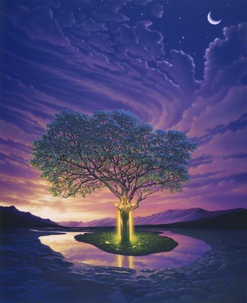 Framed Gaia, Earth&#39;s Angel Print