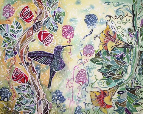 Framed Hummingbird Delight Print