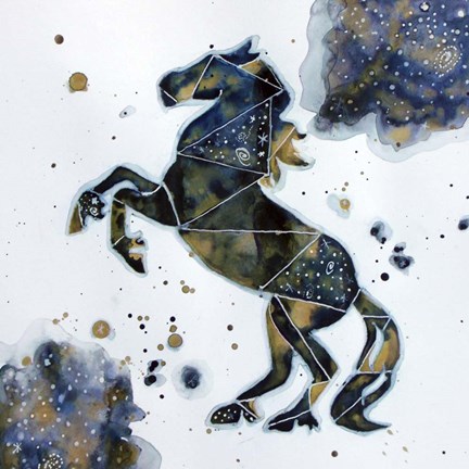 Framed Galactic Horse Print