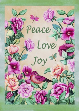 Framed Peace Love Joy Print