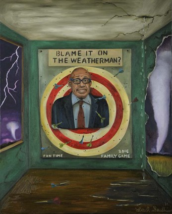 Framed Blame It On The Weatherman Print