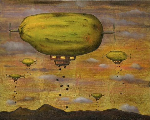 Framed Papaya Sunset Print