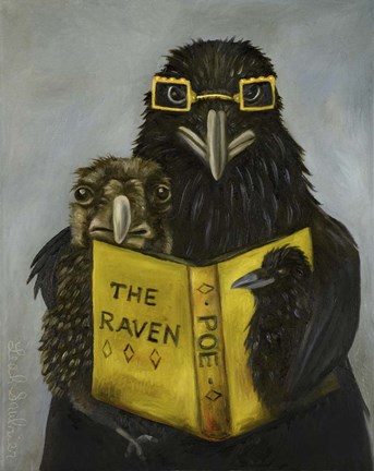 Framed Ravens Read Print