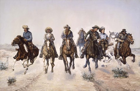 Framed Hell Bent for Town Print