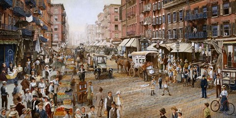 Framed Street Merchants Print
