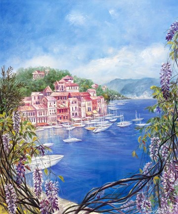 Framed Mediterranean Town III Print