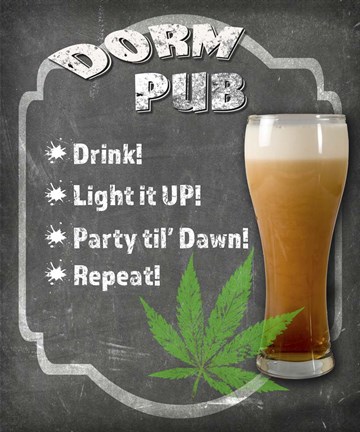 Framed Dorm Room Pub Print