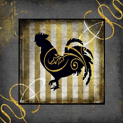 Framed Gold Welcome To Our Bistro Chicken 2 Print