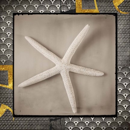 Framed Gold Sea Scape 3 Print