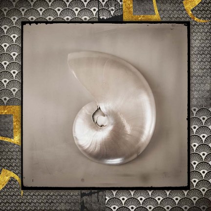 Framed Gold Sea Scape Print