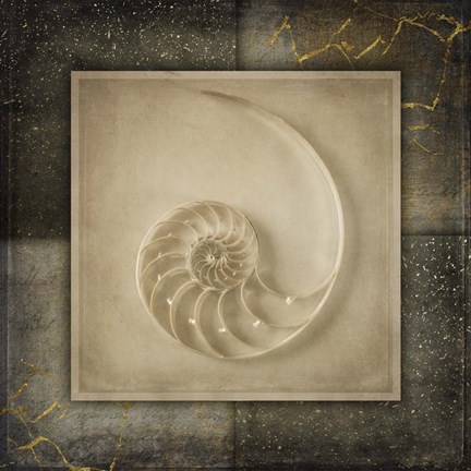 Framed Light Gold Sea Warm Print