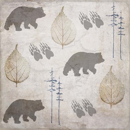 Framed Bear Lodge Pattern Print