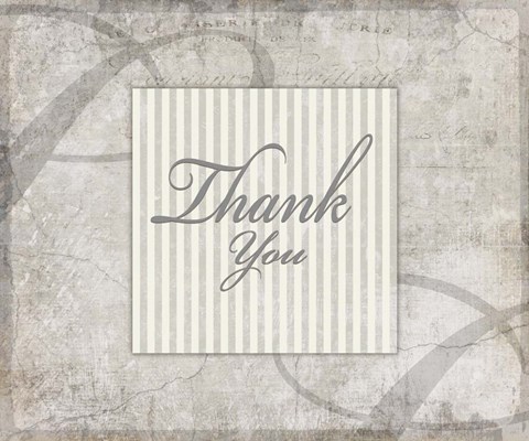 Framed Decorative Pattern Thank You Print