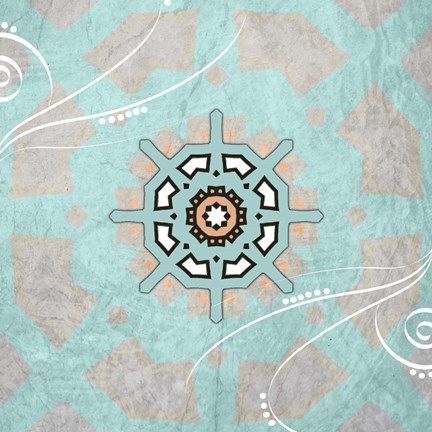 Framed Decorative Sea Leaf 5 Print