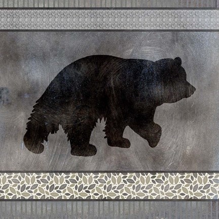 Framed Bear Pattern square Print