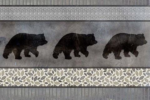 Framed Bear Pattern Print