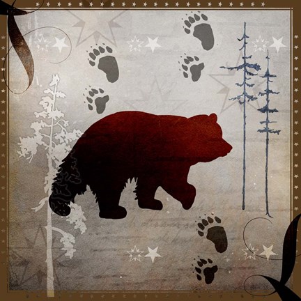 Framed Bear Tracks Print