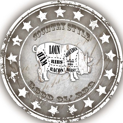 Framed Good Ol&#39; BBQ Pig Print