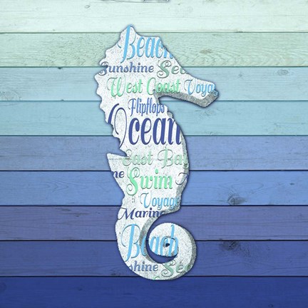 Framed Gypsy Sea Blue V2 1 Print