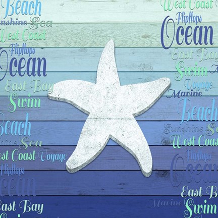 Framed Gypsy Sea Blue V3 4 Print