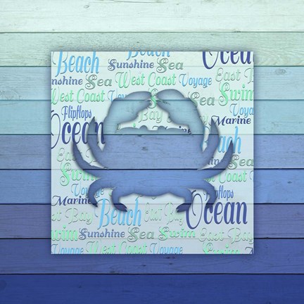 Framed Gypsy Sea Blue V5 3 Print