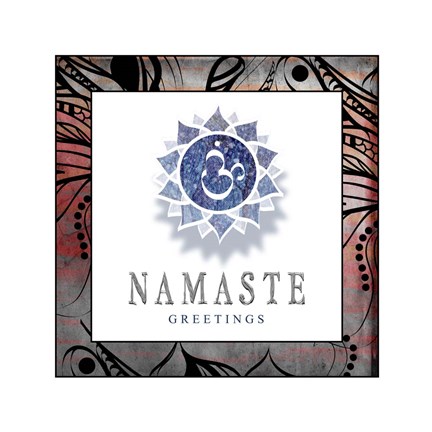 Framed Chakras Yoga Framed Namaste V2 Print