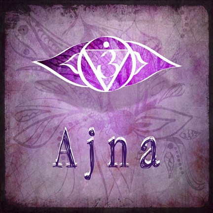 Framed Chakras Yoga Ajna V2 Print