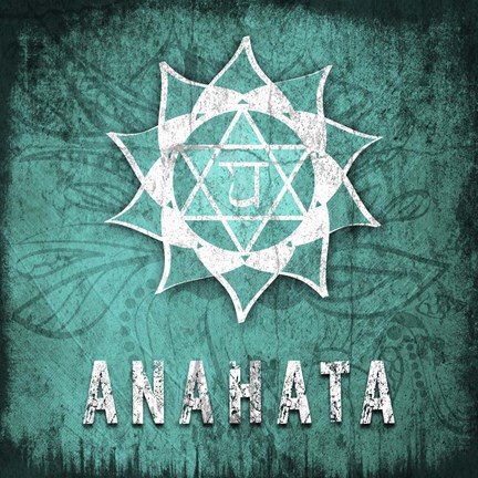 Framed Chakras Yoga Symbol Anahata Print