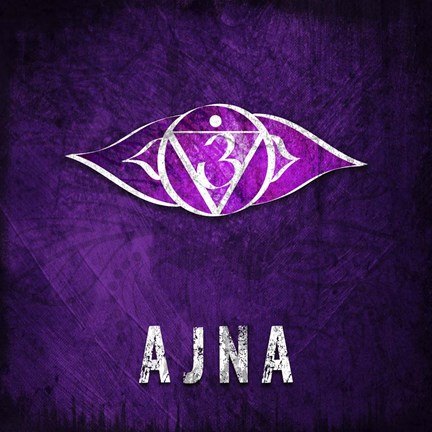 Framed Chakras Yoga Symbol AJNA Print