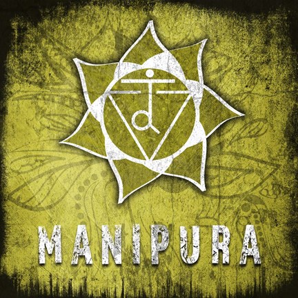 Framed Chakras Yoga Symbol Manipura Print