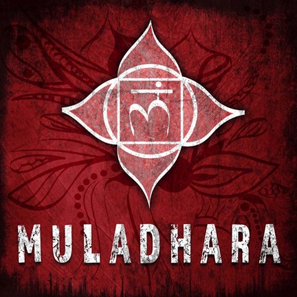 Framed Chakras Yoga Symbol Muladhara Print