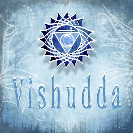 Framed Chakras Yoga Vishudda V3 Print