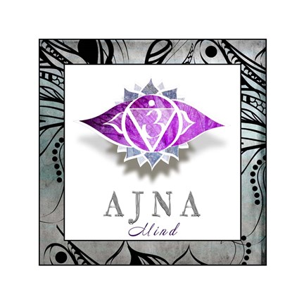 Framed Chakras Yoga Framed AJNA V3 Print