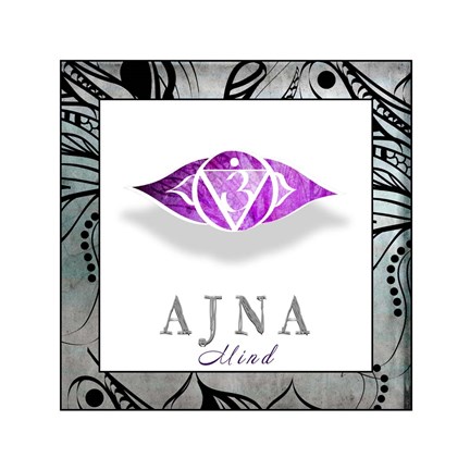 Framed Chakras Yoga Framed AJNA V3 Print