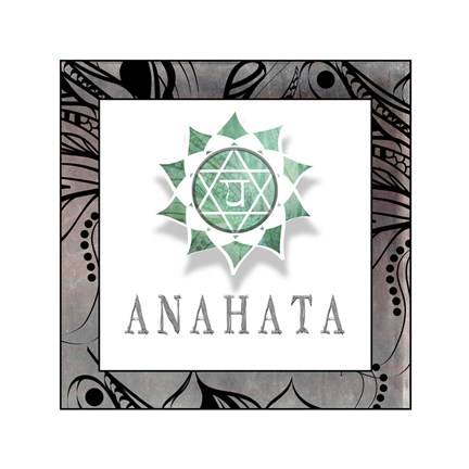 Framed Chakras Yoga Framed Anahata V1 Print