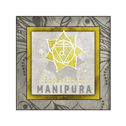 Framed Chakras Yoga Tile Manipura V1 Print