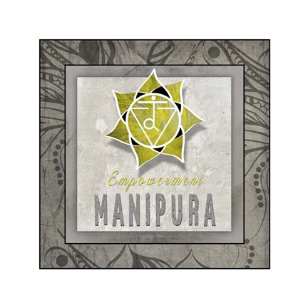 Framed Chakras Yoga Tile Manipura V3 Print