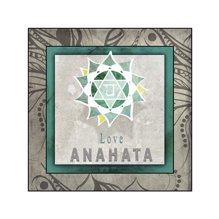 Framed Chakras Yoga Tile Anahata V1 Print