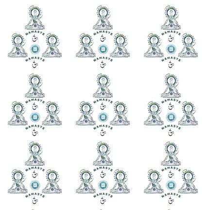 Framed Yoga Pattern V3 Print