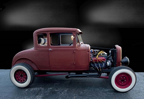 Framed 30' Model A Ford Coupe Print