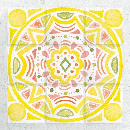 Framed Citrus Tile II Print